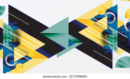 Sleek abstract background - layered triangles with vibrant gradient tones. Semi-transparent shapes add depth and contemporary aesthetic