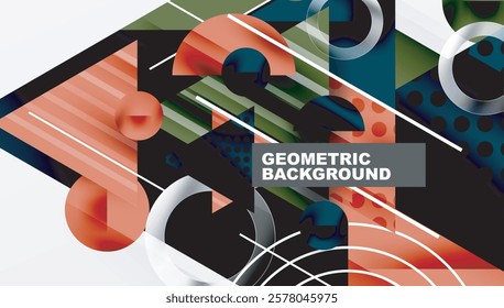 Sleek abstract background - layered triangles with vibrant gradient tones. Semi-transparent shapes add depth and contemporary aesthetic