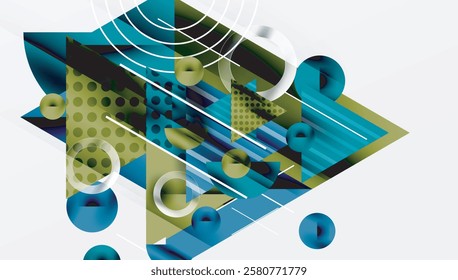 Sleek abstract background - layered triangles with vibrant gradient tones. Semi-transparent shapes add depth and contemporary aesthetic