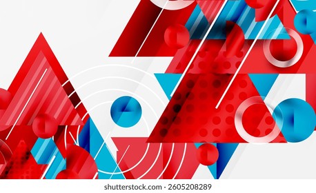 Sleek abstract background - layered triangles with vibrant gradient tones. Semi-transparent shapes add depth and contemporary aesthetic