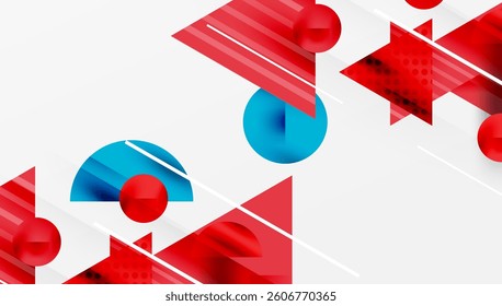 Sleek abstract background - layered triangles with vibrant gradient tones. Semi-transparent shapes add depth and contemporary aesthetic