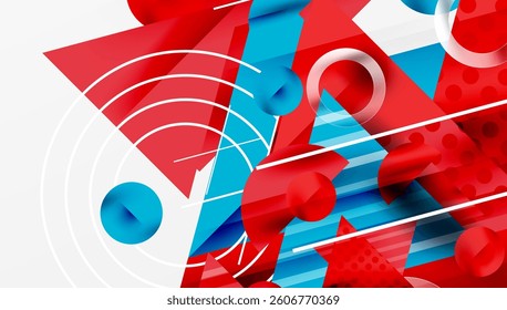 Sleek abstract background - layered triangles with vibrant gradient tones. Semi-transparent shapes add depth and contemporary aesthetic