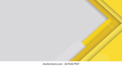 Un Anuncio elegante y abstracto con ángulos amarillos llamativos y líneas limpias, ideal para fondos digitales de marca o de presentación.