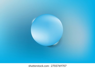 Un fondo azul abstracto elegante con una esfera 3D suave y suave iluminación degradada, creando un visual moderno y calmante.