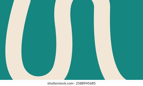 A sleek abstract composition with flowing curved lines in teal and beige. A perfect visual for website design, editorial layouts, business presentations, and artistic branding materials.