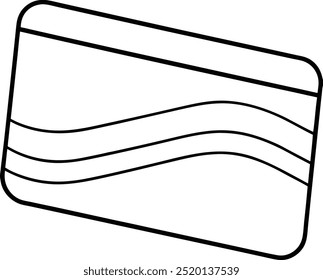 Sleek abstract credit card with a stripe vector for digital and print graphic projects