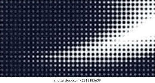 A sleek abstract design featuring a gradient of dots transitioning from dark to light, creating a modern and dynamic visual effect.
