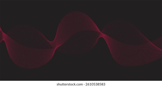 Sleek Abstract Design Featuring Red Blended Lines in Motion Across a Pure Black Background, Designed for Maximum Impact in Technology, Entertainment, or Digital Art Projects

