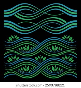 A sleek abstract eco wave background with fluid curves and organic motion. Perfect for branding, web design, and digital projects. High-resolution and visually captivating.