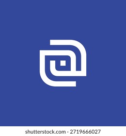 Schlankes, abstraktes, verwobenes Line Art-Icon, das digitale Konnektivität und strukturiertes Wachstum veranschaulicht, perfekt für innovative Unternehmensbranding- und moderne Grafikdesign-Projekte
