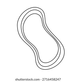 Forma de arte de línea abstracta elegante que transmite un diseño moderno y flujo orgánico para la marca y los gráficos.