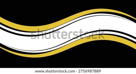 Sleek abstract wave background featuring flowing yellow and black curved bands on a white canvas, ideal for business, marketing, web headers, presentations, banners, 