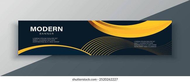 Sleek Abstract Wave Banner Design for Modern Advertising