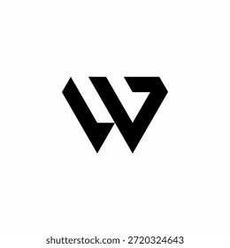 Sleek abstract Wb or bW logo. A modern, futuristic icon with sharp angles, perfect for venture capital, tech startups, or racing.