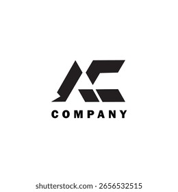 Design elegante do logotipo AC Uma identidade de marca moderna e minimalista mostrando simplicidade e força