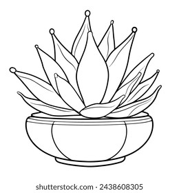 Sleek agave outline icon in scalable vector format.