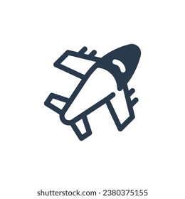 Vektorgrafik-Illustration des Sleek-Flugzeugs