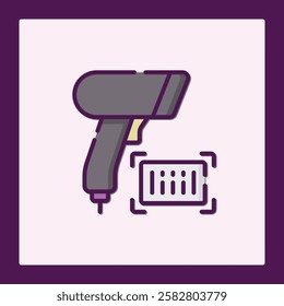 Sleek Barcode Scanner Icon Design