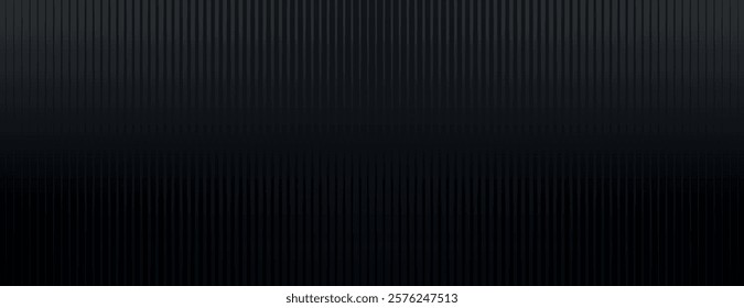 Sleek black background with vertical stripes. The black background has a subtle textured pattern, enhancing its modern, elegant black style. Digital background vector. Black background.