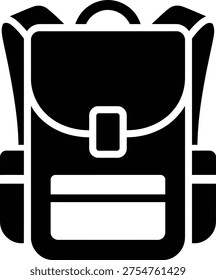 A sleek black backpack with two shoulder straps and a main compartment closure.