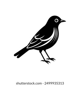 Sleek black bird silhouette vector illustration for versatile graphic design and print projects.