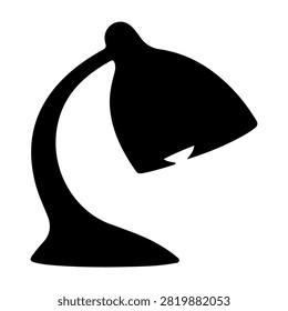 A sleek black desk lamp featuring an adjustable arm and shade, ideal for reading, studying, or workspace illumination in modern interiors.