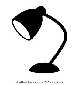 A sleek black desk lamp featuring an adjustable neck, ideal for reading, studying, and workspace illumination in modern home or office environments.