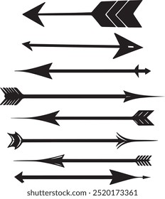 Schlanker schwarzer Richtungspfeil für moderne Designs