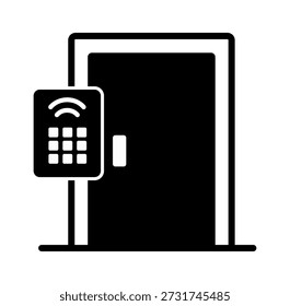 Una elegante puerta negra con un teclado de seguridad, que simboliza la privacidad y el control de acceso moderno.
