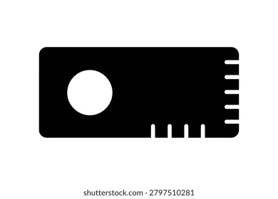 Sleek black electronic panel featuring touch-sensitive buttons and a central rotary dial for smart home automation controls.