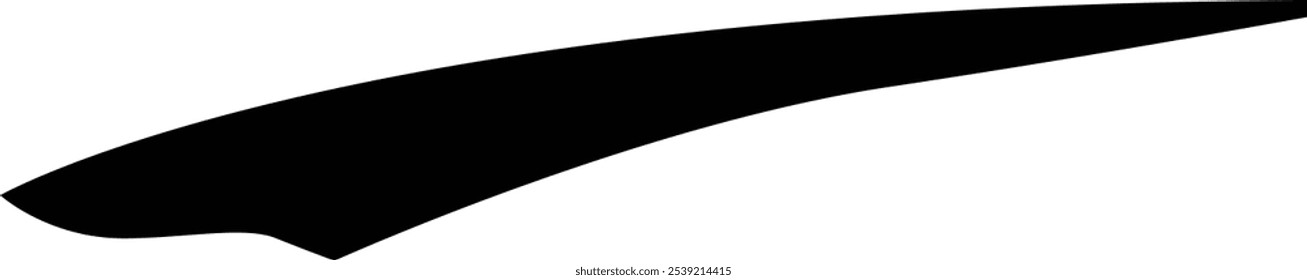 Sleek black eyebrow shape points up on a white background, adding sophistication. Minimalist design captures attention, symbolizing beauty and fashion. Perfect for cosmetics themes