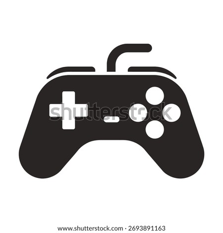 A sleek black game controller with a striking flat silhouette.