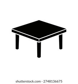 Sleek black high-gloss square coffee table with clean lines, ideal for contemporary interiors and modern decor.