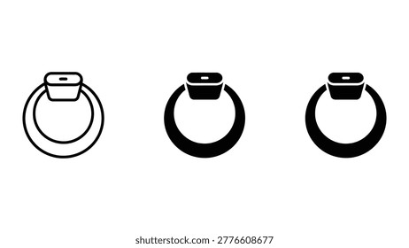 A sleek black keychain with a minimalist Apple AirTag attached, showcasing modern tech integration in a simple, clean design.