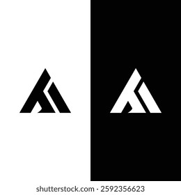 A sleek black letter A brand mark featuring geometric shapes for an impactful brand identity