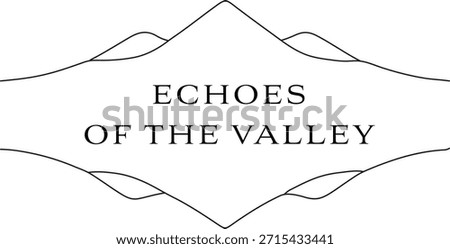 Sleek black line ornaments flank refined serif text for a classic literary headline.