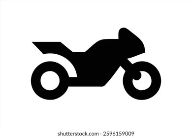 A sleek black motorcycle design showcasing a modern aesthetic. The vector illustration captures the essence of speed and adventure, suitable for various digital and print applications.