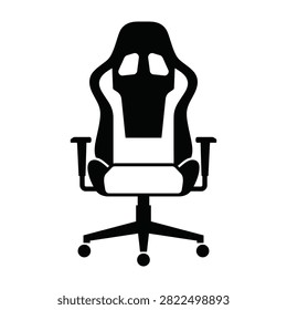 A sleek black office chair with wheels and armrests on a white background for modern workspace ergonomics and comfort
