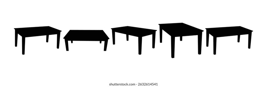 Sleek black regular table with modern design elements