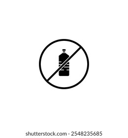 Ícone elegante garrafa listrada preta, ideal para branding, embalagem, design de bebidas e projetos criativos minimalistas.