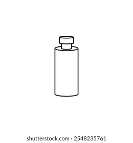 A sleek black striped bottle icon, ideal for branding, packaging, beverage design, and minimalist creative projects.