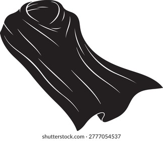 A sleek black tie with a Windsor knot displayed in a clean, simple style for formal wear.