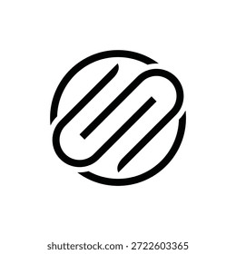 Elegante marca circular Abstractas en blanco y negro