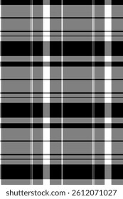 Sleek black, white, and grey plaid pattern.  Perfect for website backgrounds, textile design, or modern branding.