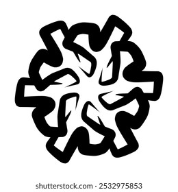 Sleek Black and White Radial Icon for Web and Design Use | Ideal for UI, UX, and Digital Content, Adding a Modern and Functional Element to User Interfaces and Design Projects