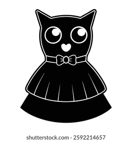 A sleek black-dress hipster logo featuring a modern, minimalist design with stylish elements like bold lines, glasses, and a touch of retro flair for a trendy vibe.