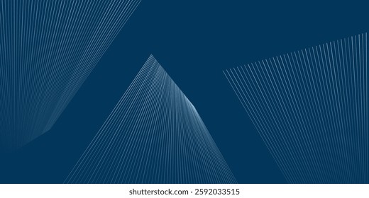 A sleek blue abstract background with converging lines and smooth gradients. The dynamic design and subtle transitions create a visually appealing and versatile backdrop for various creative projects.