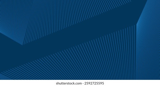 A sleek blue abstract background with converging lines and smooth gradients. The dynamic design and subtle transitions create a visually appealing and versatile backdrop for various creative projects.