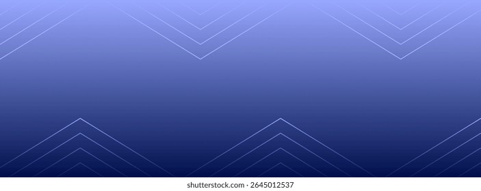 Sleek blue gradient background with continuous rows of subtle, highlighted, outlined V-shaped geometric patterns along the top and bottom edges. Modern, abstract design