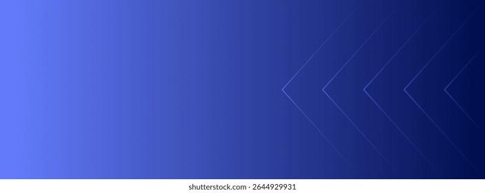 Sleek blue gradient background with five subtle, highlighted, outlined left arrows. Modern, clean design for technology, direction, and abstract themes